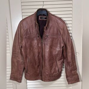 Black Rivet Large Leather Jacket